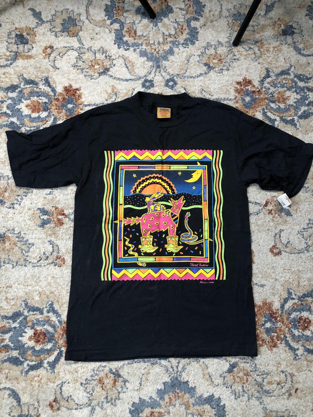 Vintage Desert Buddies Shirt Mens Large Oneita Power-T Funny Graphic 1989 90s